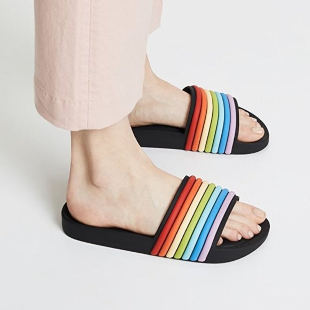 Melissa Beach '3db Rain' Slides In Black Multicol… - image 1